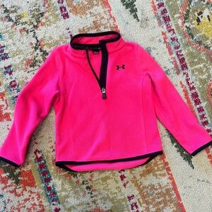 Toddler Under Armour 3T Pink Fleece 1/4 Zip
